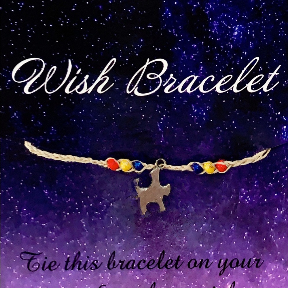 Wish Bracelet with Puzzle Charm